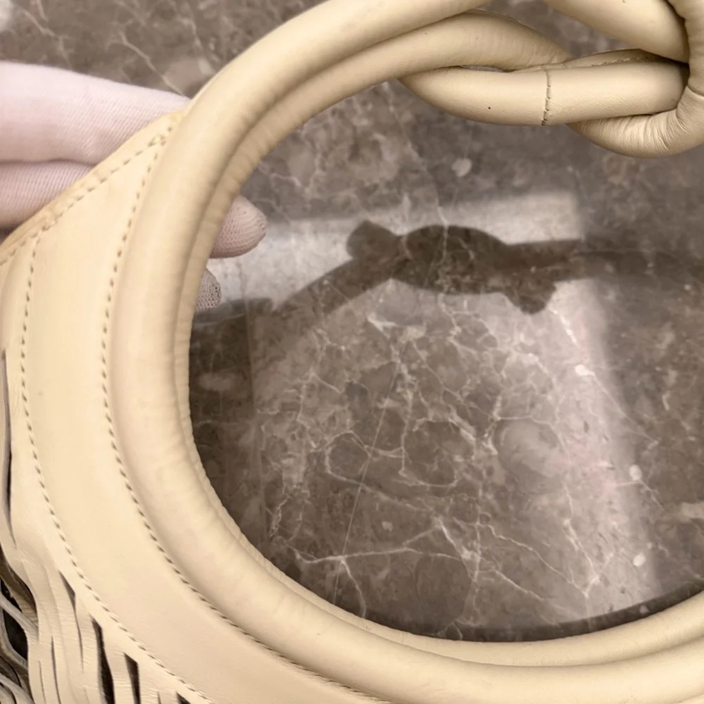 Cult gaia Cream Circular Cutout Tote Bag